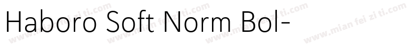 Haboro Soft Norm Bol字体转换